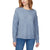 Legendary Outfitters Women's Blue Cable Crewneck Sweater