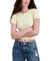 Hippie Rose Women's Yellow Seamless Crewneck Ribbed Tee T-Shirt | Hippie Rose in Lebanon
