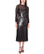 CeCe Women's Khaki & Black Metallic Lace Over Midi Dress | CeCe In Lebanon