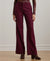 Lauren Ralph Lauren Women's Burgundy Canvas Wide-Leg Pants | Lauren Ralph Lauren In Lebanon