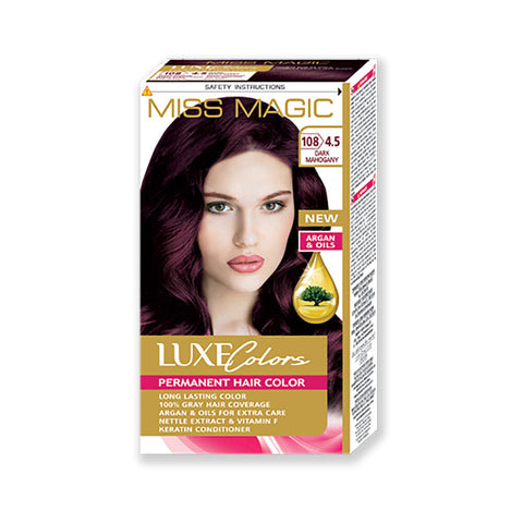 Miss Magic Luxe Colors Permanent Hair Colour Dark Mahogany 4.5