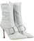 Steve Madden Women's Blue Banter Denim Pointed Toe Buckle Detail Boots | Steve Madden in Lebanon