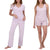 Live2Lounge Women's Purple 4-Piece Pajama Set