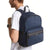 Michael Kors Men's Navy Malone Adjustable Solid Nylon Backpack