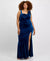 City Studio Women's Deep Teal Plus Size Velvet Floral-Trim Gown Dress | City Studio In Lebanon