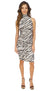 Michael Kors Women's Black/Beige Tiger Print Mock Neck Sleeveless Dress | Michael Kors in Lebanon