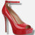 Thalia Sodi Women's Red Libbie Embellished Ankle-Strap Platform Heeled Sandals | Thalia Sodi in Lebanon