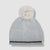 Isotoner Signature Women's Gray Reflective Stripe Pom Beanie|Isotoner Signature In Lebanon