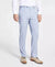 Light blue checkered pants worn by a person on a white background
