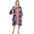 Kasper Women's Navy Floral Jacquard Open Front Topper Jacket