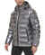 Guess Men's Silver Hooded Holographic Puffer Jacket | Guess In Lebanon
