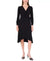 Sam & Jess Women's Black Dress Contrast-Sleeve Faux-Wrap | Sam & Jess in Lebanon