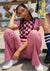 Forever 21 Women's Pink Checkered Pant | Forever 21 In Lebanon