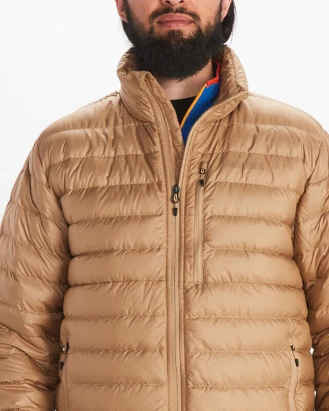 Marmot Men's Beige Puffer Jacket ABF758 shr ft12