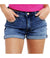 Celebrity Pink Women's Dark Blue Mid-Rise Cuffed Shorts |Celebrity Pink In Lebanon