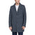 Sean John Men's Navy Herringbone Wool-Blend Over coat