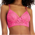 INC International Concepts Women's Fuchsia Lace Bralette Bra