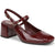 Sam & Libby Women's Burgundy Grace Block Slingback Heels