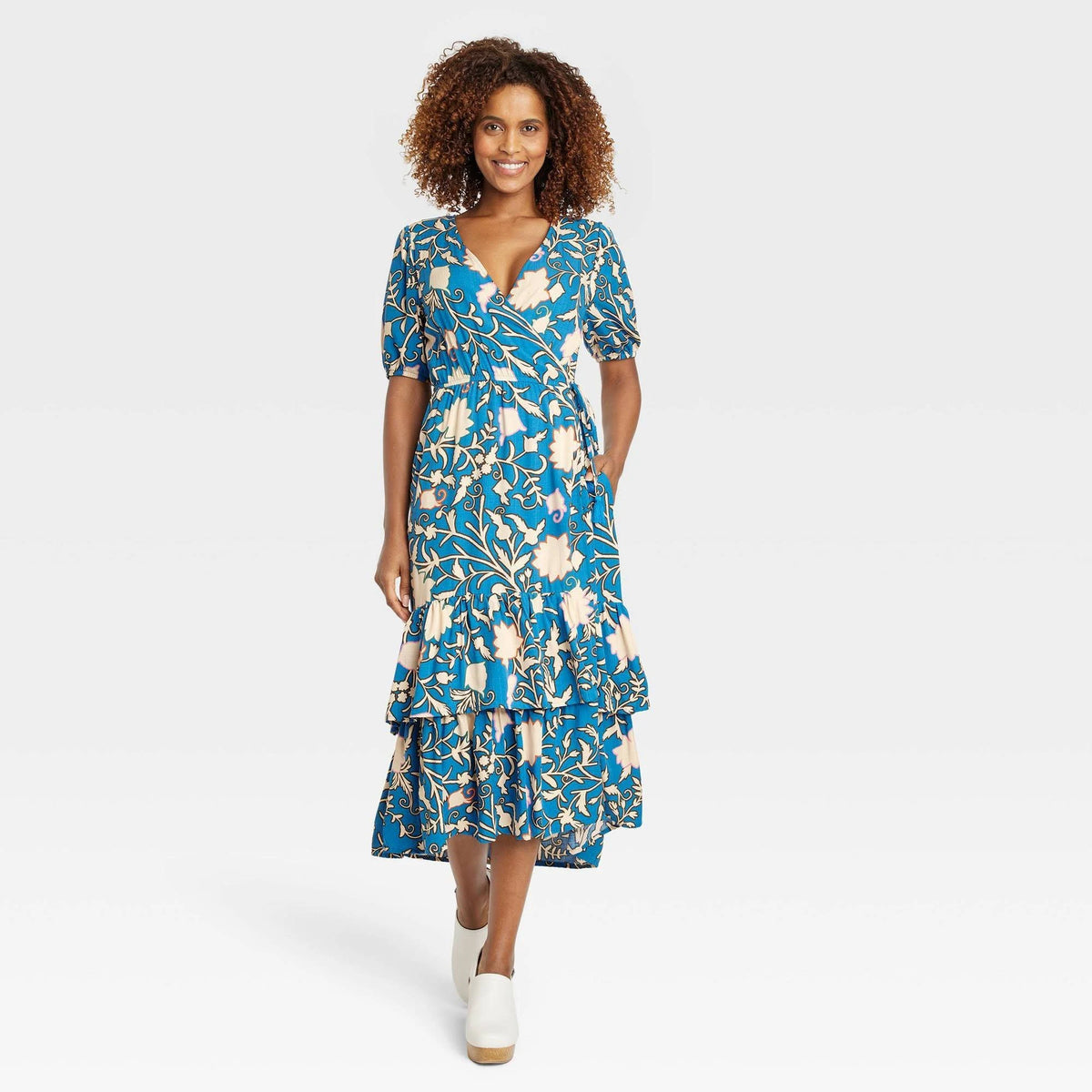 knox rose blue dress Women's Floral Short Sleeve Wrap Maxi Knox Rose Dusty Blue US Size:Custom size KissProm Sky Blue Strapless publication-list:25Q3_PRE_FALL