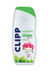 Clipp shower gel bottle with floral design on a white background