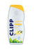 CLIPP shower gel bottle with yellow cap on a white background