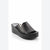Bambi Women's Black Platform Wedge Slide Slippers
