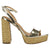 Steve Madden Women's Gold Synthetic Livid Heeled Sandals|Steve Madden In Lebanon
