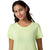 HUE Women's Light Lime Green Solid Short Sleeve Scoop Neck Pajama Top