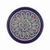 Decorative round tray with paisley pattern on a white background