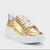 Yaya by Hotiç Women's Gold Lace-Up Platform Sneakers