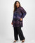 Anne Klein Women's Multi Purple Printed Split-Neck Blouse | Anne Klein In Lebanon