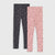 Sinsay Girl's Pink & Dark Grey 2-Pack Graphic Printed Leggings