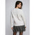 Sinsay Women's Grey Color Classic Crewneck with Ribbed Cuffs Knit Sweater