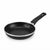 A black non-stick frying pan with a textured interior and a black handle, shown on a clean white background.