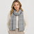 Sinsay Women's Grey Plaid Pattern Scarf