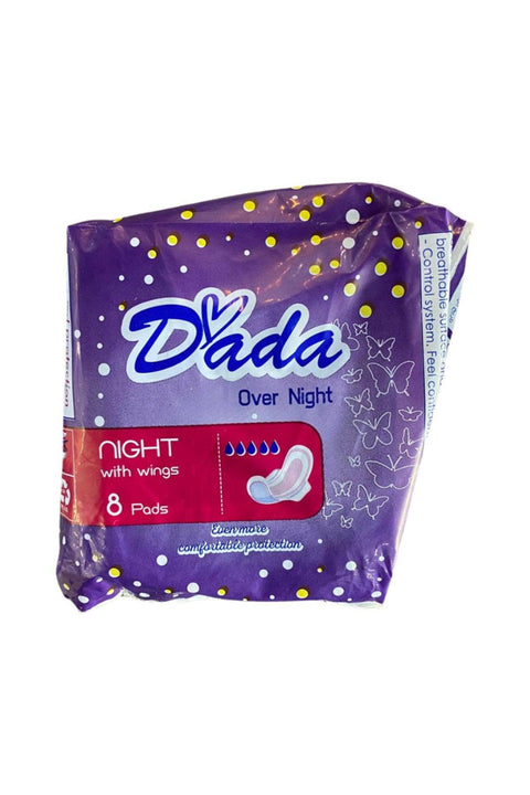 Dada Over Night Pads With Wings 8 Pads