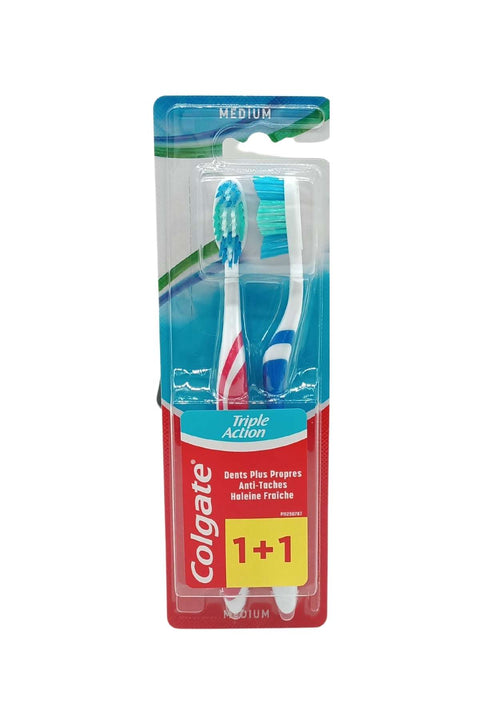Colgate Toothbrush Triple Action Medium 1+1