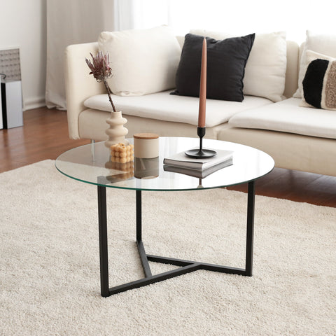 SD Home Transparent Black Coffee Table 552NOS1411