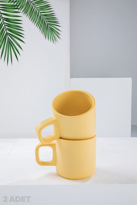 SD Home Yellow Coffee Cup (2 Pieces) 612DRL1131