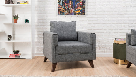 SD Home Bella Armchair - Grey Seat Sofa 825BLC1497