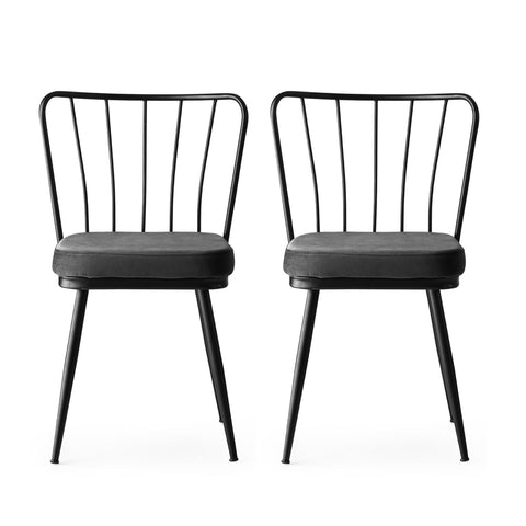 SD Home Black Chair Set (2 Pieces) 974NMB1185
