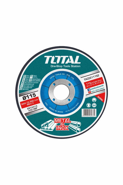Total Tools 115x3x22.2mm ديسك قص حديد صغير TAC2211152