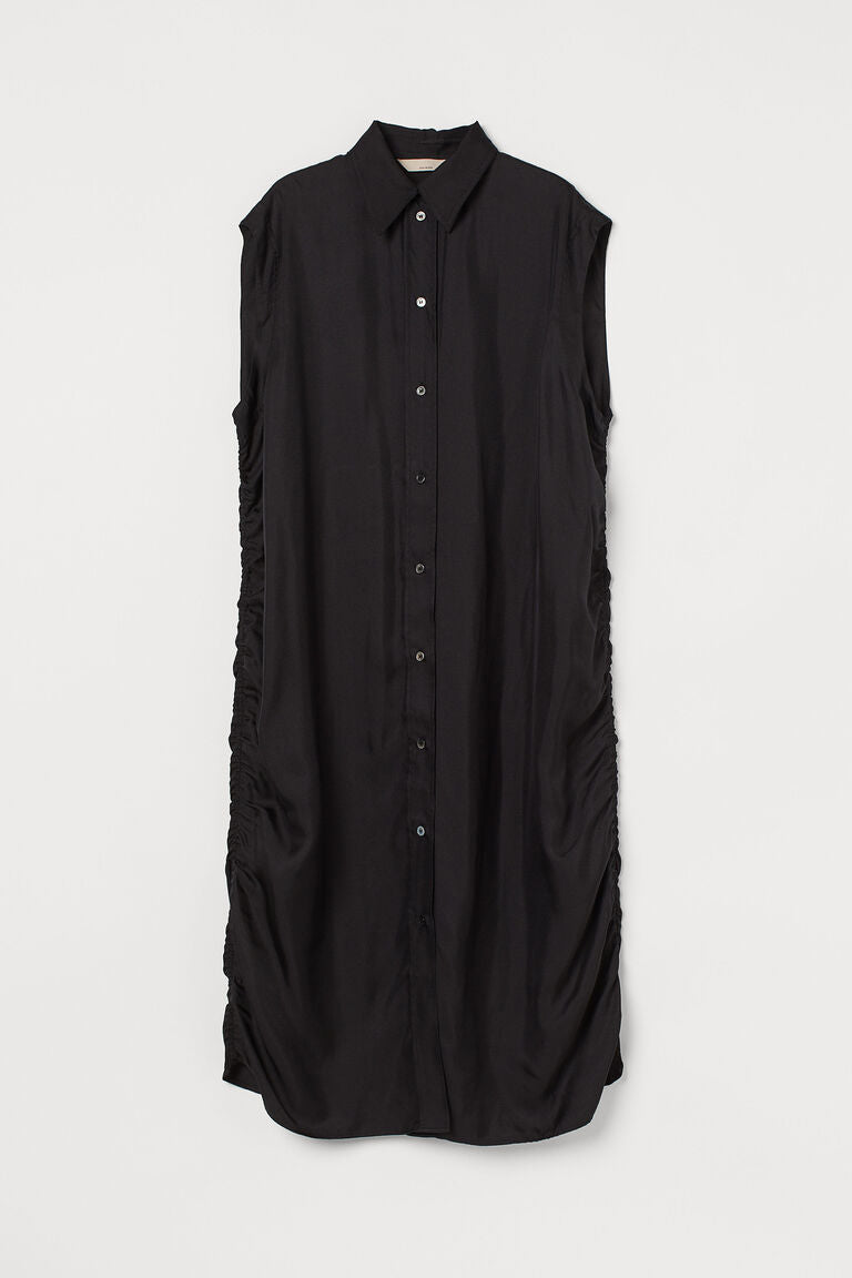H&M Women's Silk-blend Shirt Dress (FL142)