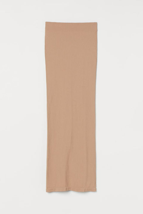 H&M  Women's Beige Seamless tube Skirt 1009775004(shr) (Fl131)