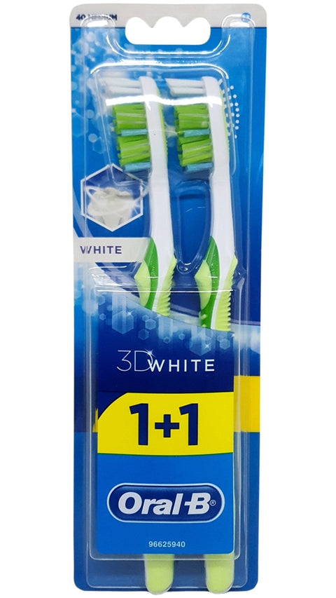 Oral-B toothbrush 3D White 1+1 40 Medium