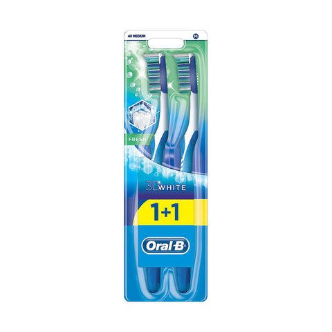 Oral-B toothbrush 3D White 1+1 40 Medium