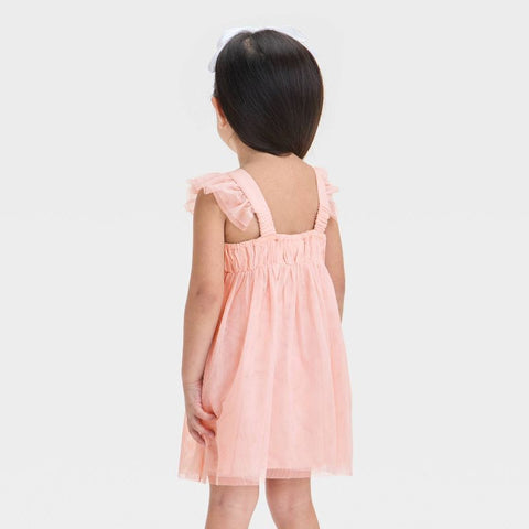 Cat & Jack Girl's Light Pink Embroidered Tulle Dress | Cat & Jack In Lebanon