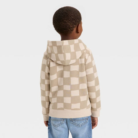 Cat & Jack Boy's Khaki Fleece Zip-Up Hooded Jacket | Cat & Jack In Lebanon