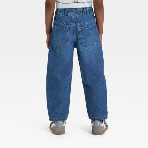 Cat & Jack Boy's Baby Blue Relaxed Fit Snap Denim Pants | Cat & Jack In Lebanon
