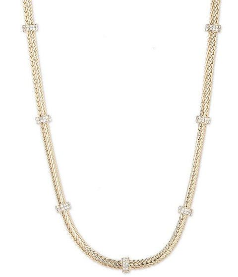 Lauren Ralph Lauren Women's Gold Tone Crystal Pave Roundell Collar Necklace | Lauren Ralph Lauren In Lebanon